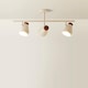 image 4 of ValueLights Parker Cream and Walnut 3 Way Ceiling Light & Bulbs | Multi
