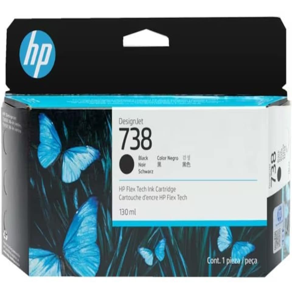 HP No 738 Black Standard Capacity Ink Cartridge 130ml - 498N4A N/A