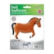 image 3 of Brown Horse Metallic Giant Helium Foil Balloon 89cm / 35 in Brown