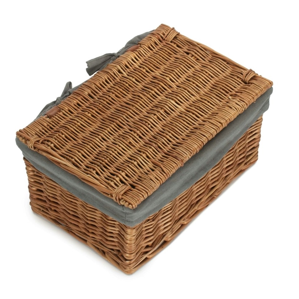 image 1 of Set of 3 Light Steamed Cotton Lined Basket Brown | Brown