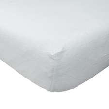 Homescapes White Brushed Cotton Fitted Sheet Luxury Flannelette, Single | White