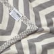 image 6 of Homescapes Grey Chevron Cotton Knitted Throw - 150 x 200 cm | Grey