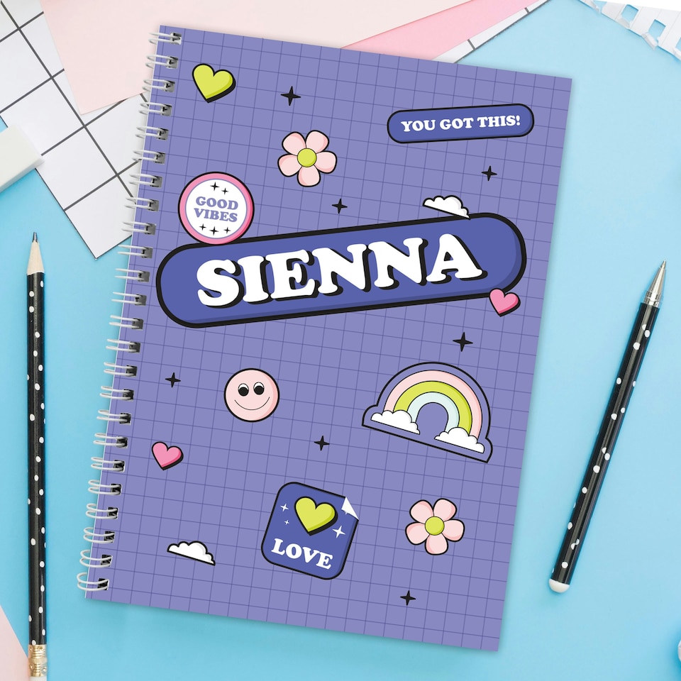 image 1 of Personalised Good Vibes A5 Notebook