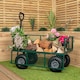 image 2 of Heavy Duty Green Metal Garden Festival Cart Truck Trolley Wheelbarrow