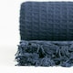 image 4 of Honeycomb Throw 70 X 100  inch Navy