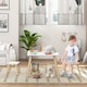 image 2 of AIYAPLAY 3 Pieces Toddler Table and Chair Set for Nursery, Playroom, Classroom | White