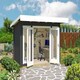 image 3 of Barbados mini-Log Cabin, Wooden Garden Room, Timber Summerhouse, Home Office - L390 x W350 x H233.7 cm Brown