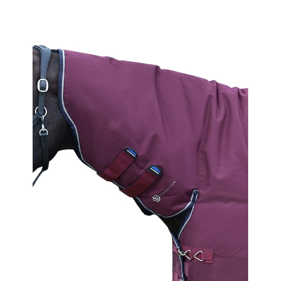 image 1 of Weatherbeeta Comfitec Essential Combo Neck 50g Horse Turnout Rug | Purple | Burgundy/Navy | 5Ft | 1