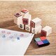 image 2 of MidOcean Stampie Wooden Christmas Ink Stamp Set (Pack of 8) - Beige/Multicoloured - One Size