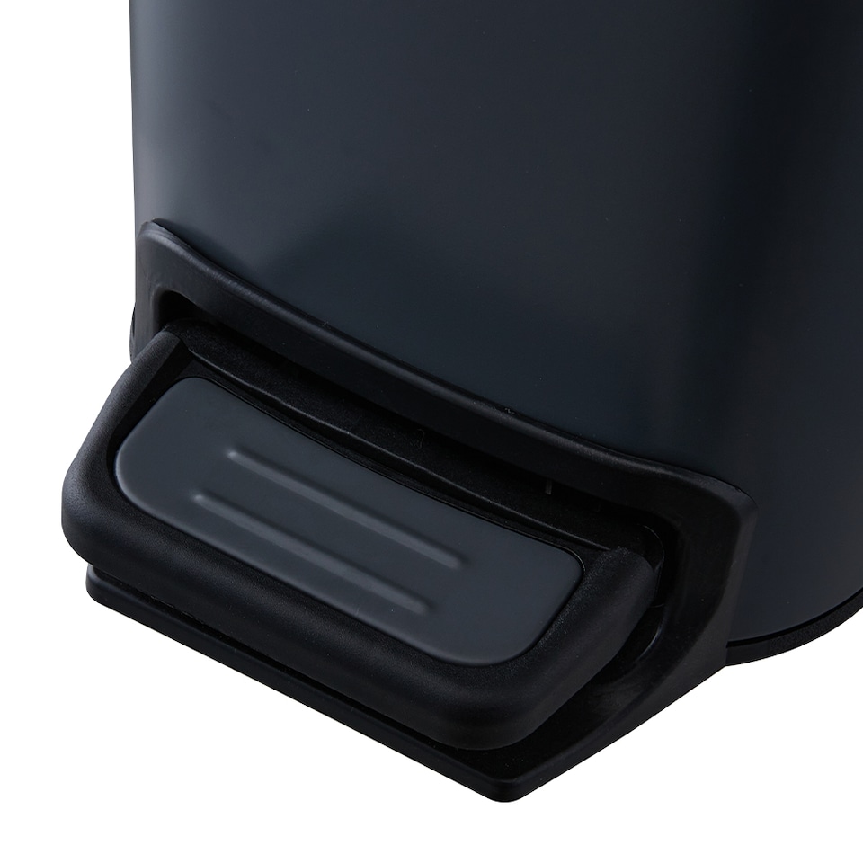 image 1 of Living and Home 6L Smudge-Resistant Rubbish Bin With Foot Pedal | Black