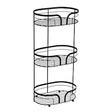 Showerdrape Dante Black Freestanding Bathroom Floor Caddy