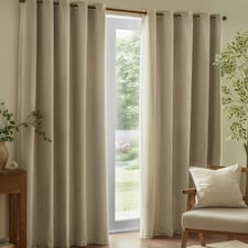 Yard Heavy Chenille Velvet Room Darkening Eyelet Curtains | Red