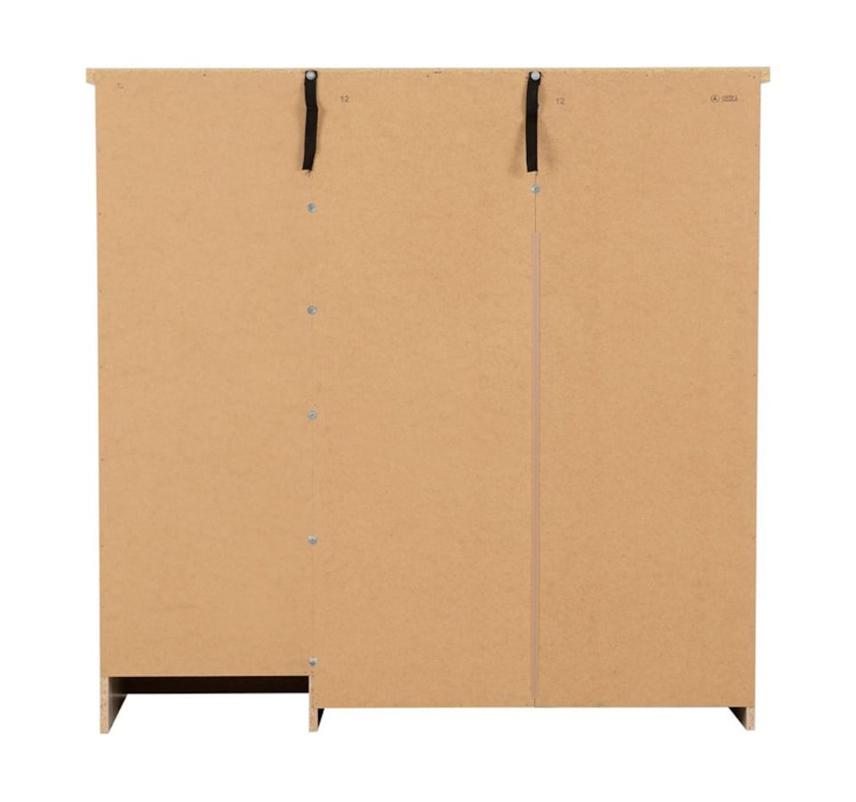 image 1 of Nevada 5 Drawer Low Wardrobe - L46 x W117 x H115 cm - Grey Gloss/Light Oak Effect Veneer