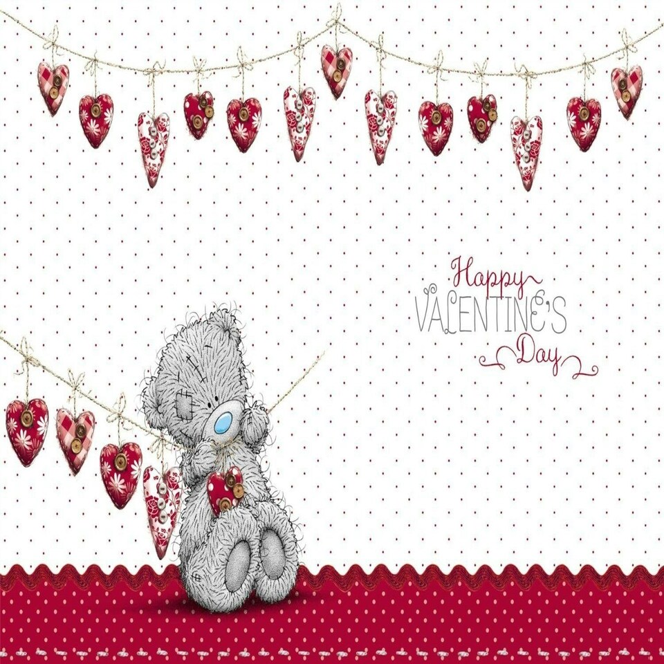 image 1 of Me to You With Love Tatty Teddy Sat On Swing - Valentines Day Card Tatty Teddy