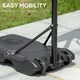 image 6 of HOMCOM Adjustable Basketball Hoop Stand w/ Wheels and Weight Base, Blue