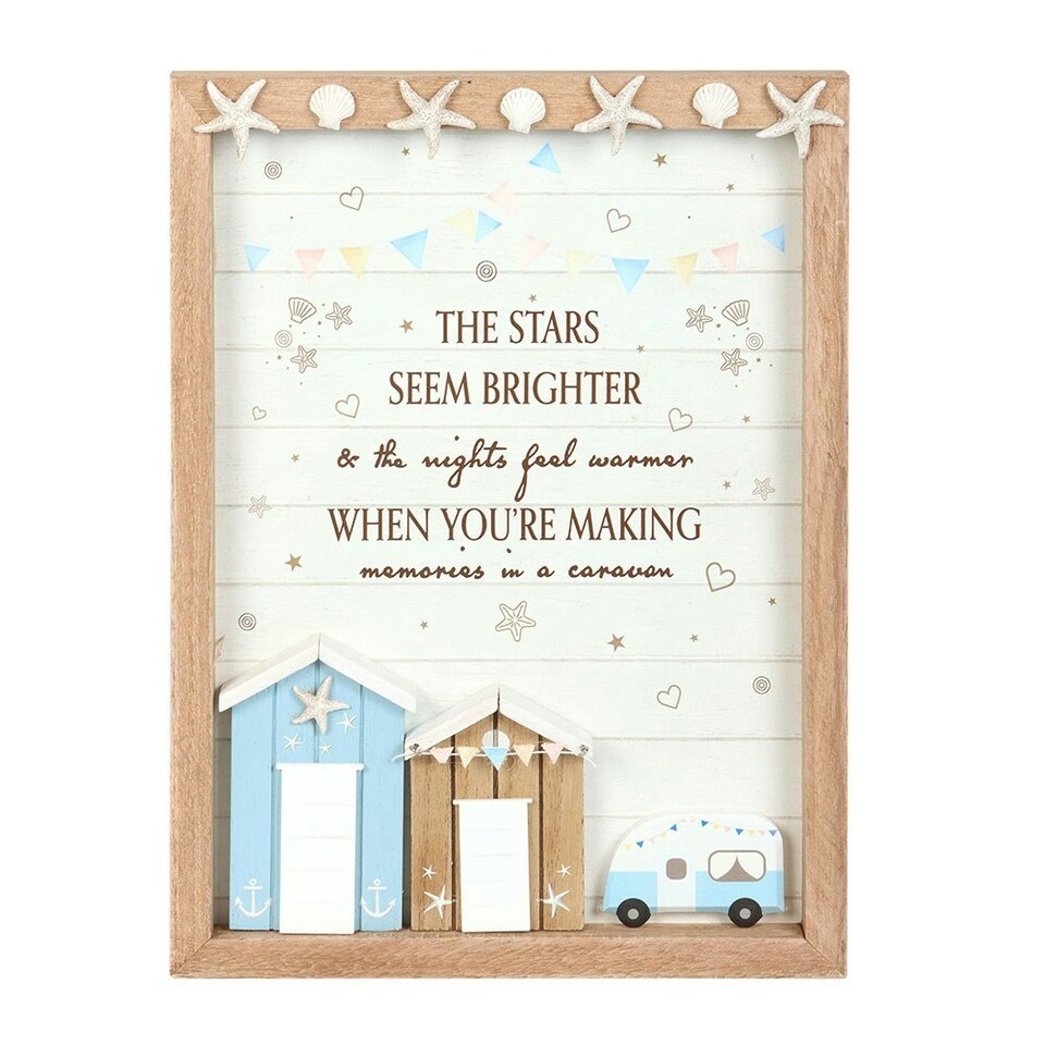 image 1 of The Stars Seem Brighter 3D Shell Caravan Plaque