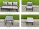 image 3 of Fimous Garden Aluminium Furniture Set Dark Grey 10 Seater Outdoor Patio Adjustable Rising Lifting Dining Table with 2 Big Footstools Side Table Dark Grey