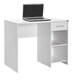 image 5 of Adore Matt White Study Desk with Drawer & Shelves White