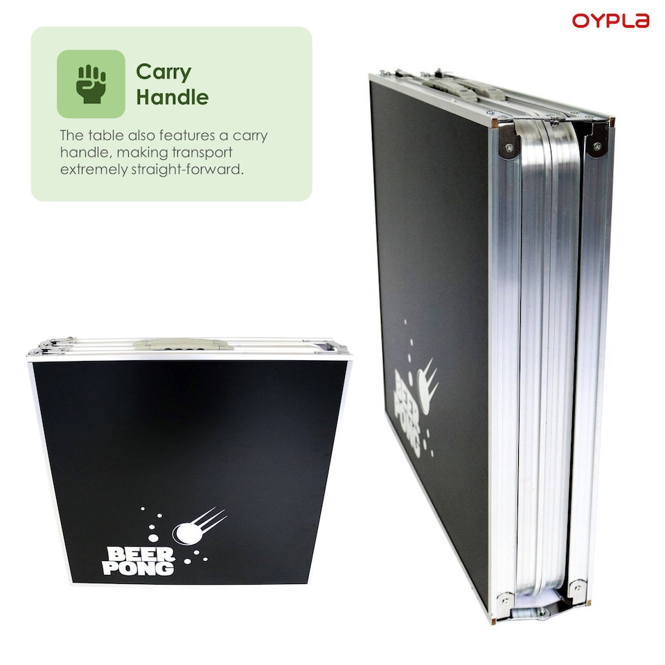 image 1 of Official Size 8 Foot Folding Beer Pong Table BBQ Drinking Party