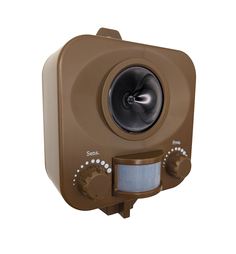image 1 of Pestbye Battery Powered Fox Repellent Ultrasonic Repeller Deterrent Fox Scarer with Ground Stake