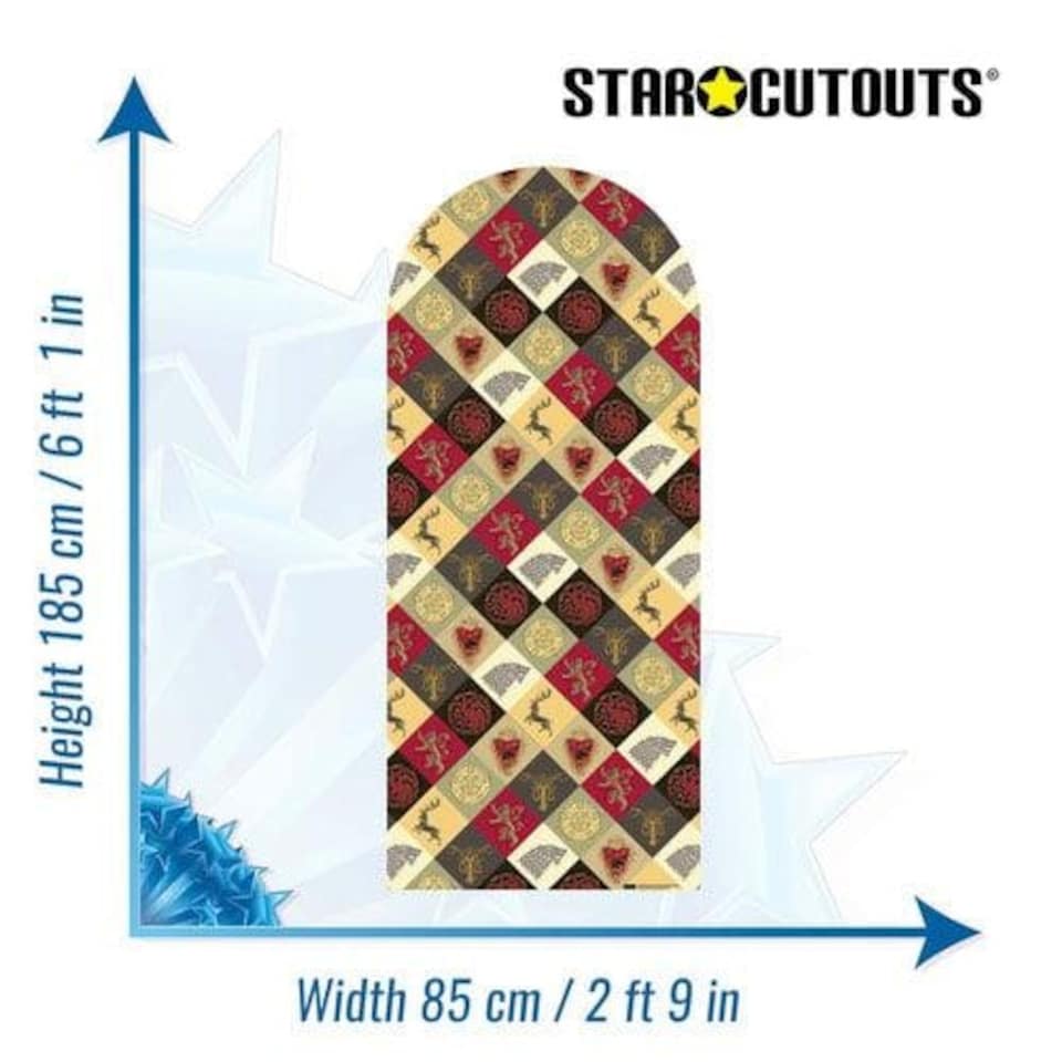 image 1 of Game of Thrones Multi Sigil Single Backdrop Cardboard Cutout 185cm