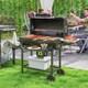 image 2 of Outsunny Charcoal BBQ Grill with Warming Rack Shelves Temperature Gauge