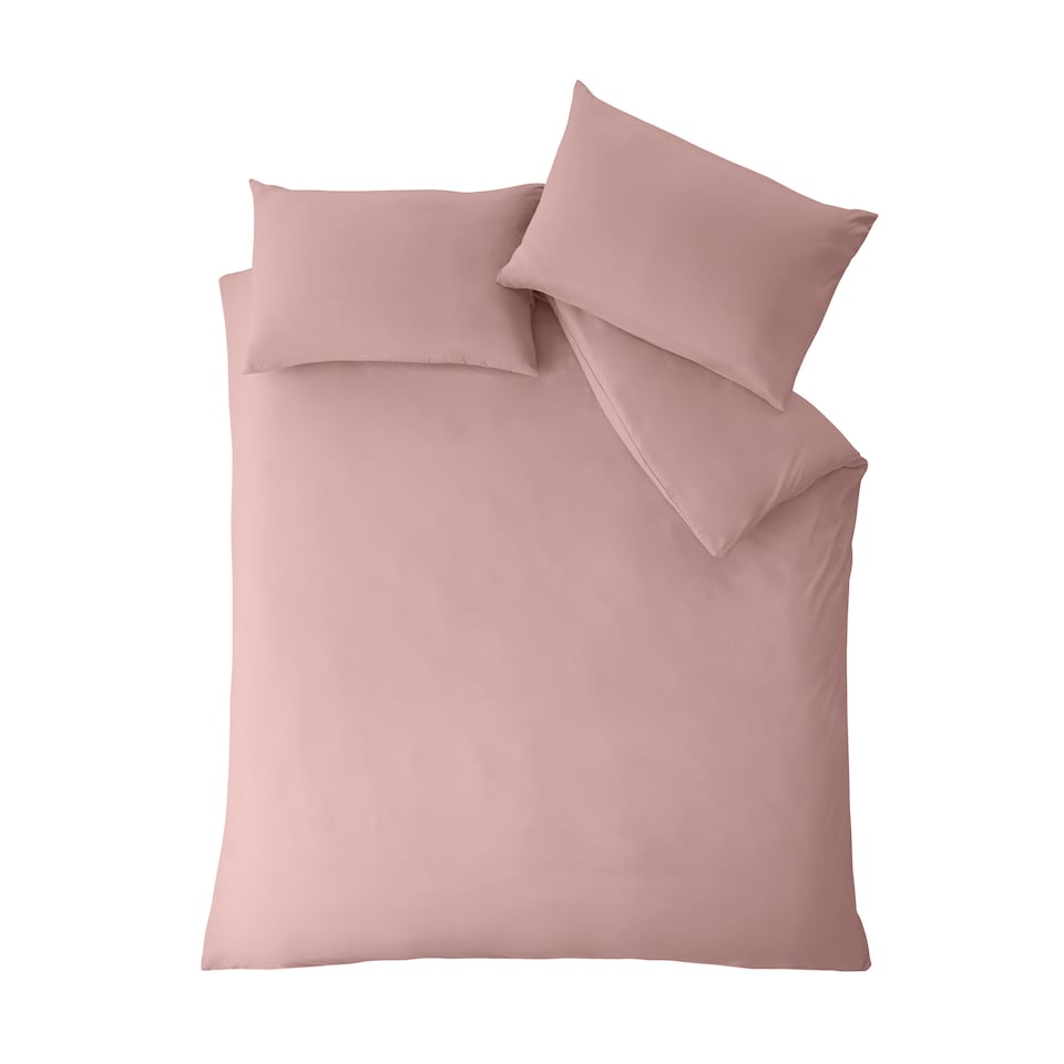 image 1 of Catherine Lansfield So Soft Non-Iron Duvet Cover Set | Pink | Blush Pink | Super King