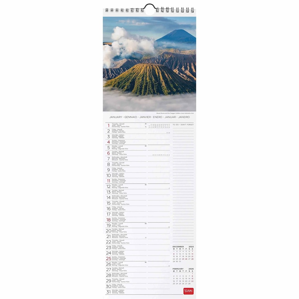 image 1 of Planet Earth Deluxe Slim Calendar 2026, Deluxe Calendars, Month To View, Natural World, Gift