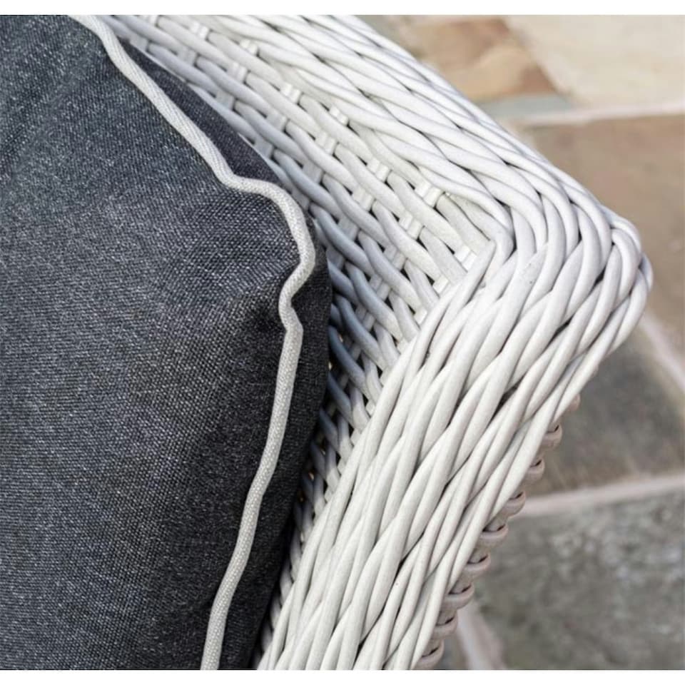 image 1 of 2 Seater Putty Grey Rattan Weave Garden Bistro Set