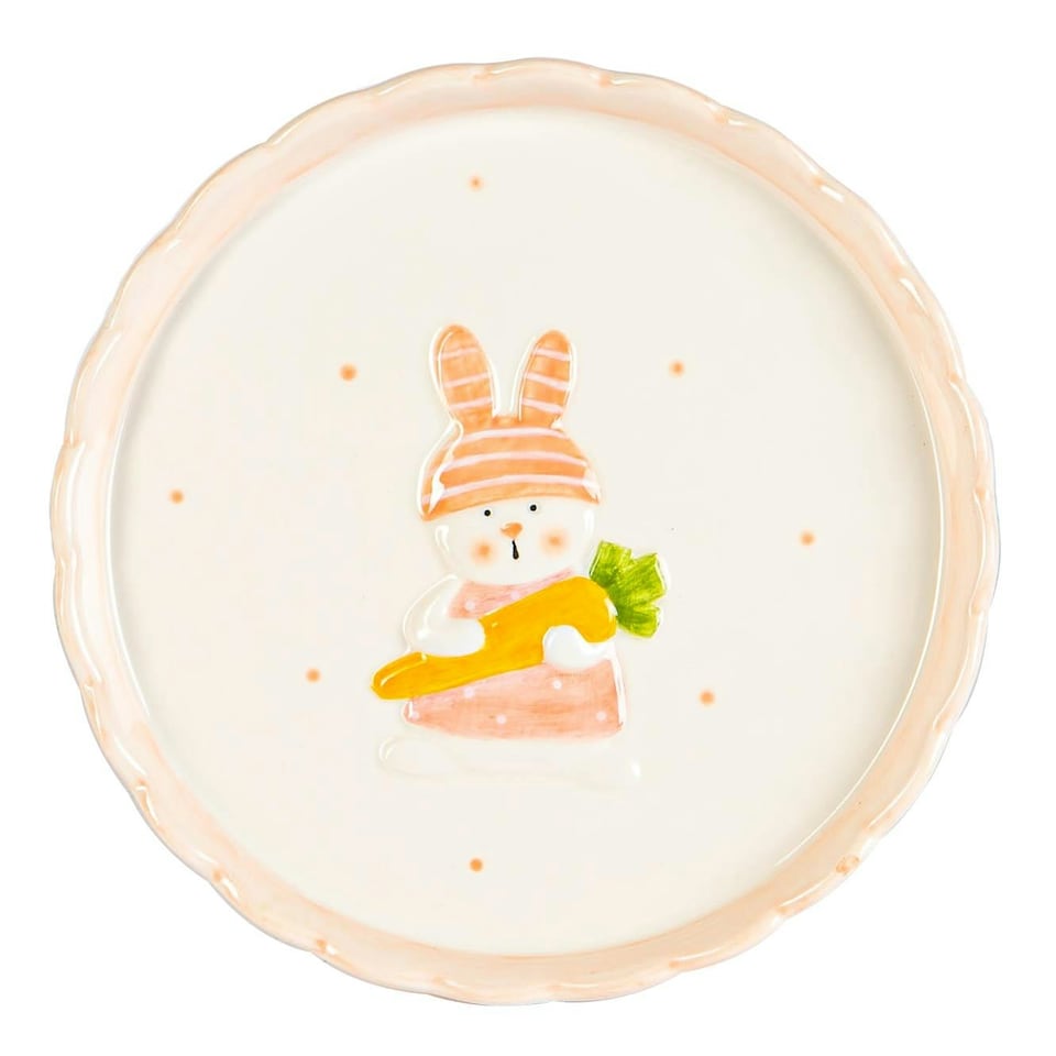 image 1 of Nicola Spring Easter Bunny Cake Stand - 18cm - White White