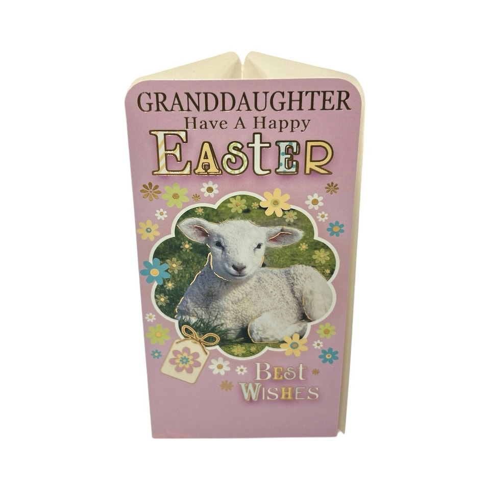 image 1 of To Granddaughter Cute Lamb Design Easter Money Wallet Card
