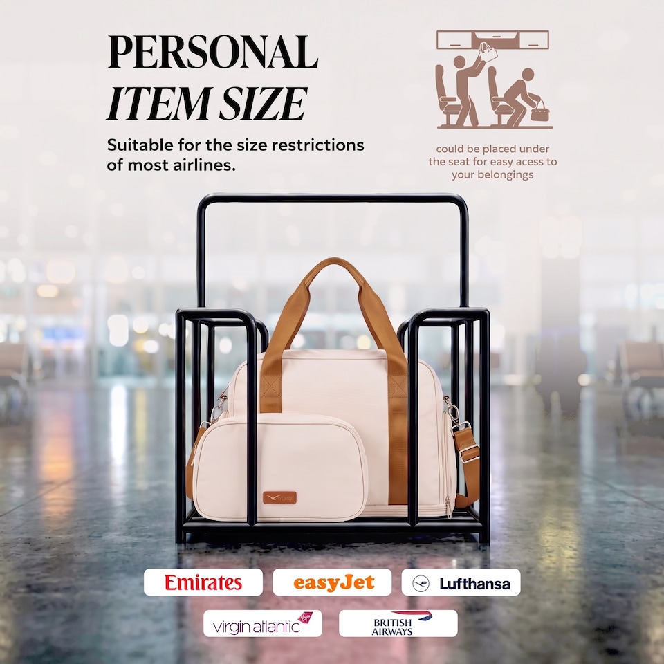 image 1 of Lugg Duffle and Toiletry Bag Set Waterproof Expandable Cabin Size 2 Piece