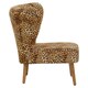 image 5 of Cefena Leopard Print Velvet Chair Brown