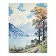 image 3 of Scenic Lake District Landscape Autumn Trees Black Framed Wall Art Print A4