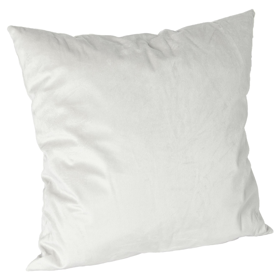 image 1 of Nicola Spring Square Velvet Cushion - 55cm x 55cm - Cream | Cream | Cream