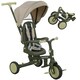 image 1 of AIYAPLAY 5 in 1 Foldable Kids Trike, Toddler Tricycle for 1-3 Years, Dark Green