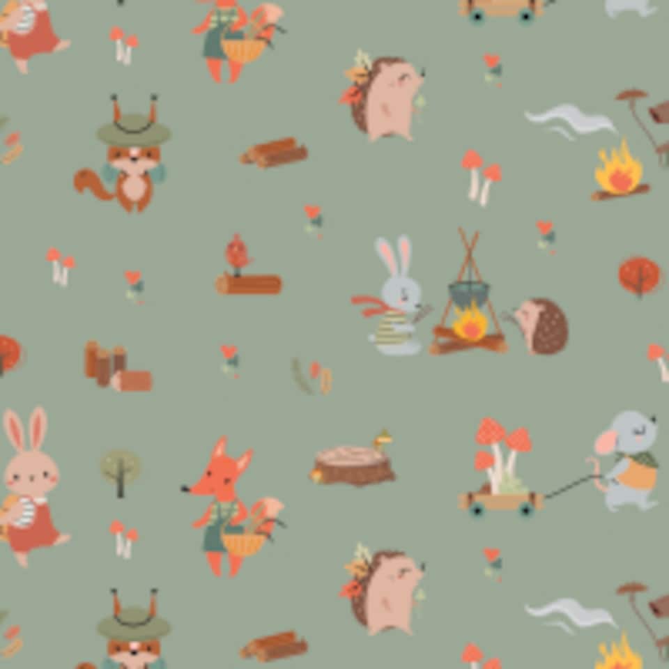 image 1 of rucomfy Forest Friends Kids Water Resistant Slouchbag Bean Bag Chair