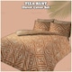 image 7 of VELVETIO Tiza Rust Complete Duvet Cover Set with Fitted Sheet Soft Polycotton Bedding Sets Orange | Rust | King