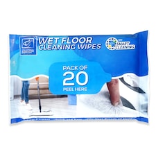 Wet Floor Cleaning Wipes (Pack of 20) Wood & Tile Floor Streak-Free Wet Mop Cloths Compatible with Most Brands