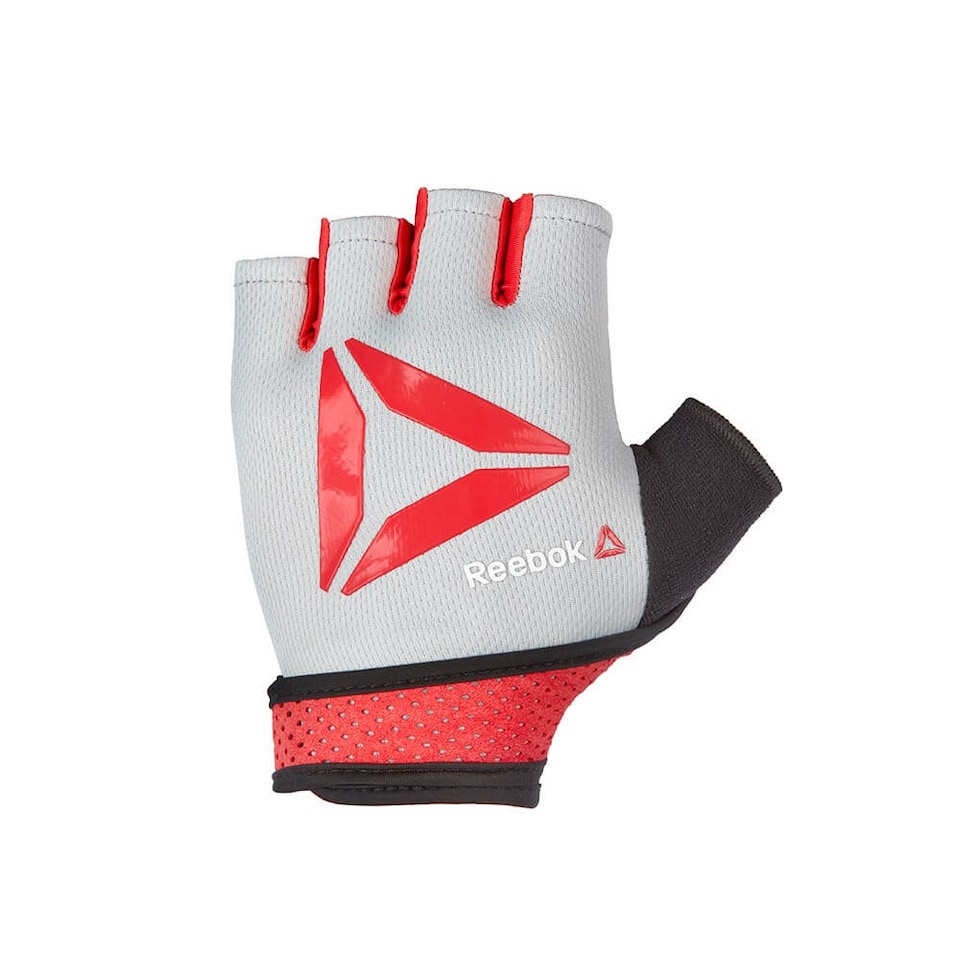 image 1 of Reebok Weight Lifting Gloves, Padded Suede Palm and Breathable Mesh, Red Size S | Red | Red | S