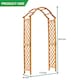image 4 of Gr8 Garden Arch Wooden Pergola Feature Trellis Rose Climbing Plant Archway Tan Frame