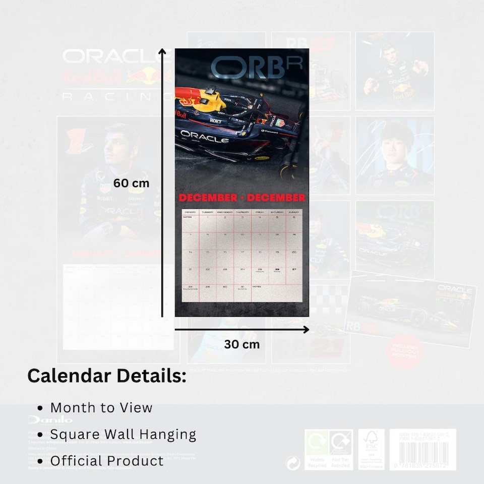 image 1 of RED BULL RACING 2026 SQUARE CALENDAR