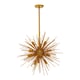 image 1 of Interiors by Premier Brass Finish Metal Pendant Light, Luxe Contemporary Ceiling Light With 12 Bulb Holders