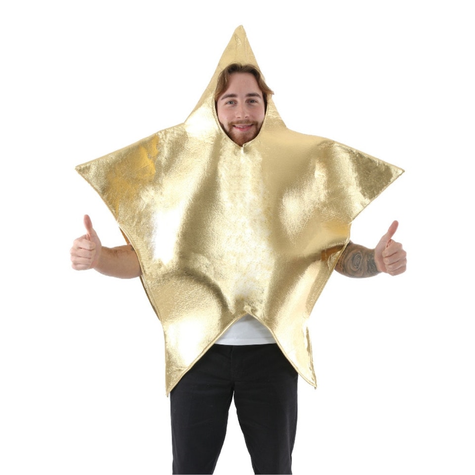 image 1 of Shining Gold Star Costume Gold | One Size