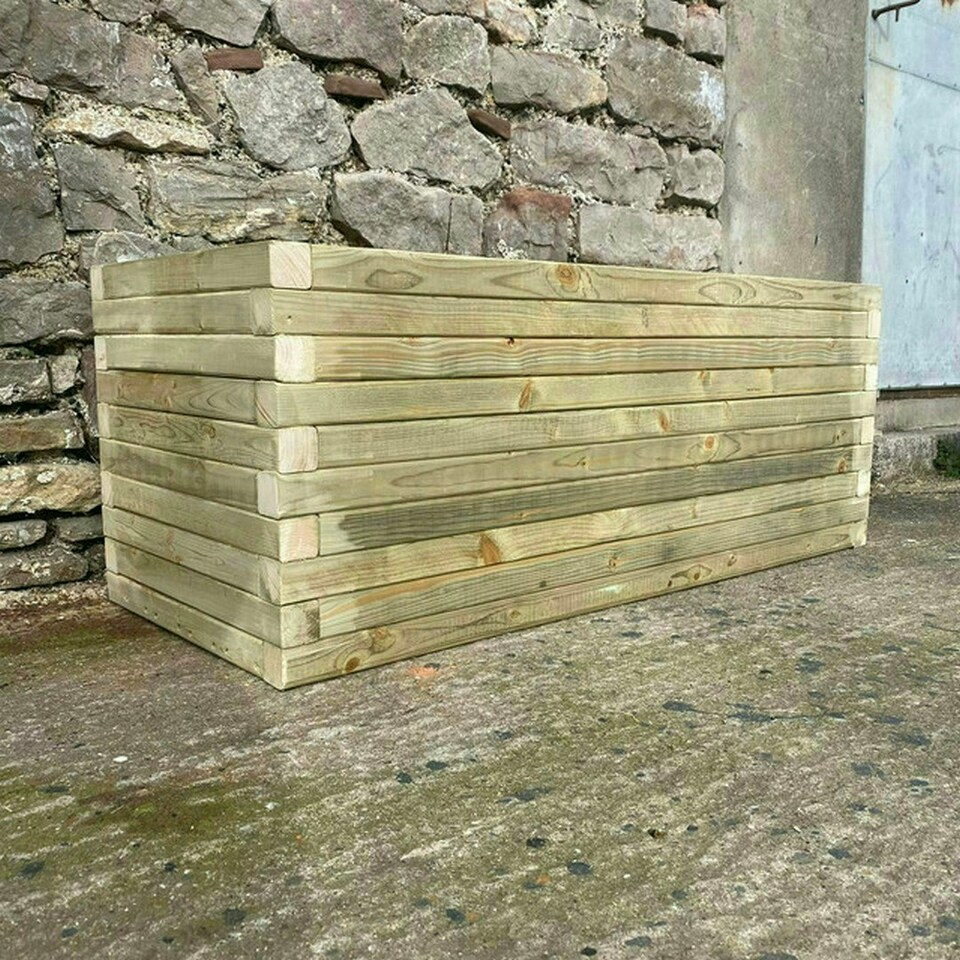 image 1 of Norfolk Planter - Wood - L120 x W30 x H40 cm Brown