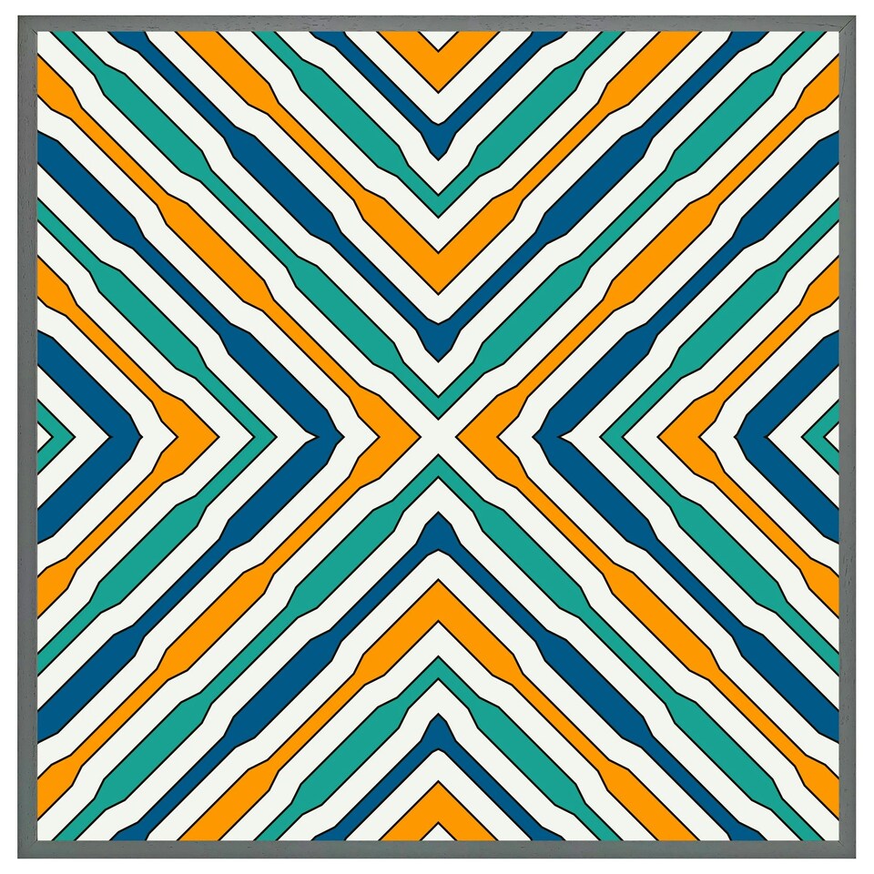 image 1 of Ethnic geometric figures (Picutre Frame) Brown | XL