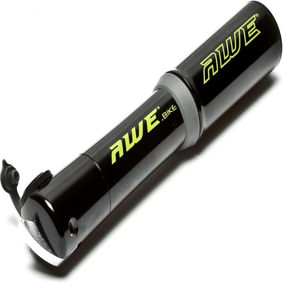 image 1 of AWE AWEForce CNC 6063 Alloy 80PSI Telescopic Mini Bike/E-Bike Pump Black/Green