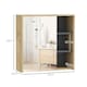 image 7 of HOMCOM Bathroom Cabinet Wall Mounted Mirror Storage with Shelves Natural 
