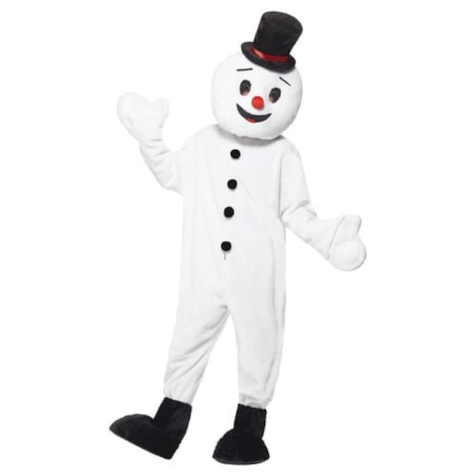 image 1 of Snowman Mascot Christmas Fancy Dress Costume Unisex Adult One Size White | One Size