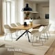image 8 of Dining Chair Jeane - velvet look, cantilever frame - Set of 2 Cream | Velvet Cream/Black